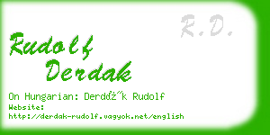 rudolf derdak business card